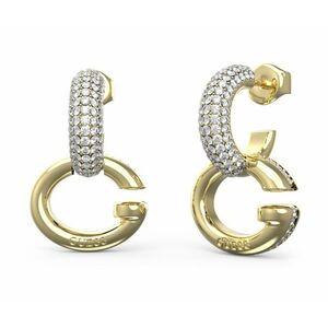 Guess Guess Aranyozott kerek fülbevaló kristályokkal Oh My G JUBE04521JWYGT/U kép