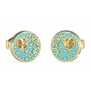 Guess Guess Aranyozott fülbevaló türkiz cirkónium kövekkel Blooming Summer JUBE05228JWYGAQT/U kép