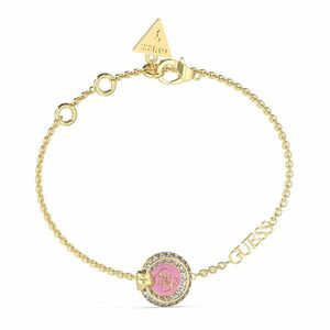 Guess Guess Divatos, aranyozott karkötő cirkónium kövekkel Knot You JUBB04053JWYGPK 21 cm kép