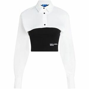 Blúzok Karl Lagerfeld KLJ BLOCKED POPLIN BLOUSE A3W11006 kép