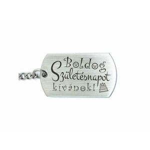 Boldog születésnapot kívánok acél medálos kulcstartó kép