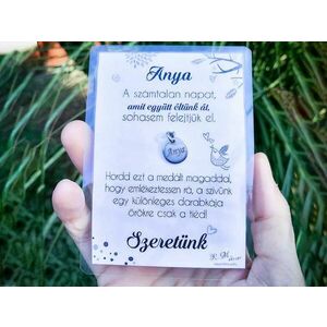 Szeretünk Anya medál köszönő kártyával kép