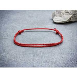 Kabbala védelmező vörös paracord bokalánc kép