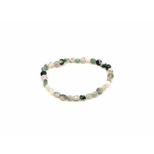 Achát Fa fazettált korong karkötő 6x4mm kép