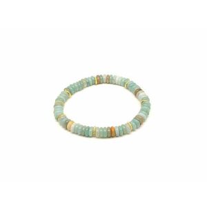 Amazonit kínai korong karkötő köztessel 6x2mm kép