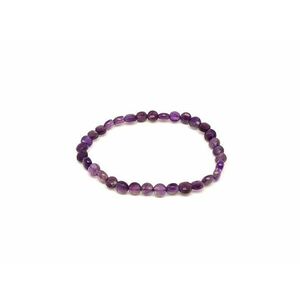 Ametiszt fazettált korong karkötő 6x4mm kép