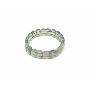 Fluorit zöld fazettált levél karkötő 15x10, 5mm kép