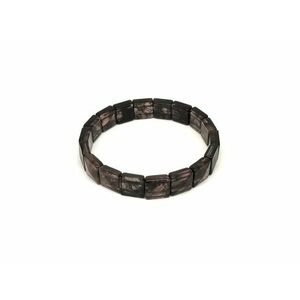 Füstkvarc fazettált négyzet alap karkötő 11x11x6mm kép