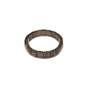 Füstkvarc fazettált négyzetlap karkötő 10x12x6mm kép