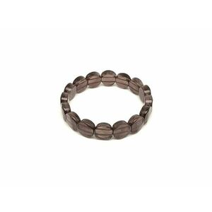 Füstkvarc háromszög faz korong karkötő 13x6mm kép