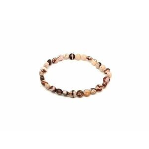Jáspis Cappuccino fazettált korong karkötő 6x4mm kép