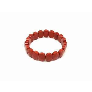 Jáspis vörös faz ovális téglalap karkötő 14x10mm kép