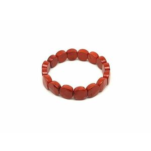 Jáspis vörös háromszög faz korong karkötő 13x6mm kép