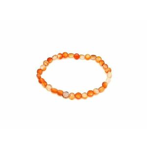 Karneol fazettált korong karkötő 6x4mm kép