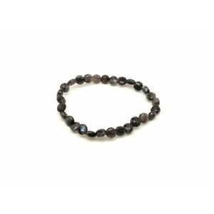 Larvikit fazettált korong karkötő 6x4mm kép