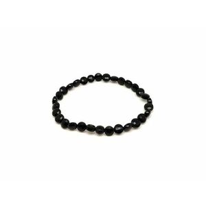 Ónix fazettált korong karkötő 6x4mm kép