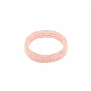 Rózsakvarc fazettált téglalap karkötő 12x10, 5mm kép