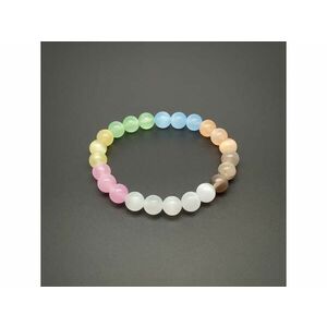 Szelenit szinezett mix golyó karkötő 8-8, 5mm kép