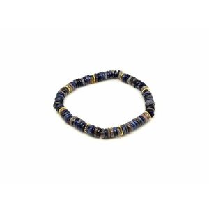 Szodalit korong karkötő köztessel 6x2mm kép