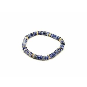 Szodalit spot korong karkötő köztessel 6x2mm kép