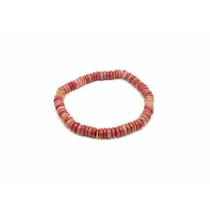 Thulit korong karkötő köztessel 6x2mm kép