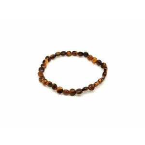 Tigrisszem fazettált korong karkötő 6x4mm kép