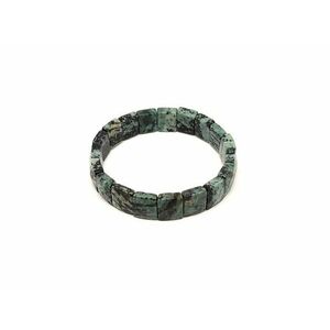 Türkiz afrikai fazettált téglalap karkötő 12x10mm kép
