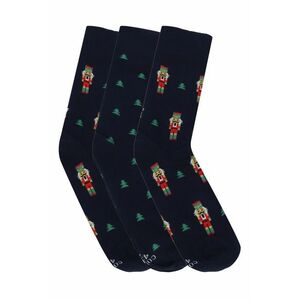 Férfi zokni 3 csomag Premium 3 pack Christmas blue kép