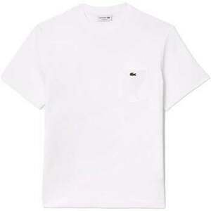 Pólók / Galléros Pólók Lacoste Chest Pocket Cotton T-Shirt White kép