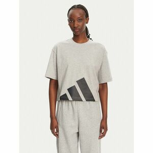 adidas Póló Essentials Big Logo Boyfriend JG8738 Szürke Loose Fit kép