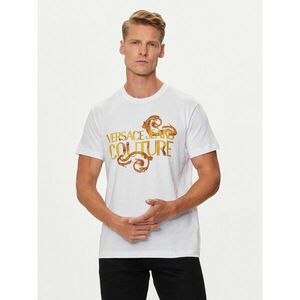 Versace Jeans Couture Póló 76GAHG00 Fehér Regular Fit kép