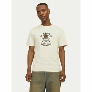 Jack&Jones Póló Seven Skull 12262491 Ekru Regular Fit kép