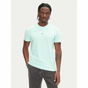 Tommy Jeans Póló Linear Logo DM0DM20744 Zöld Regular Fit kép