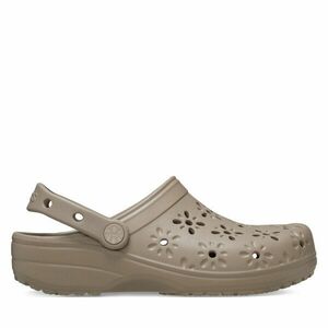 Papucs Crocs Classic Floral Cut Out Clog 210927 Barna kép