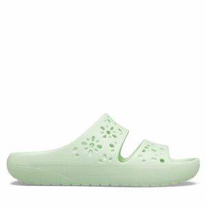 Papucs Crocs Classic Floral Cutout Sandal 210966 Zöld kép