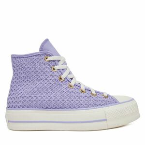 Tornacipő Converse Chuck Taylor All Star Lift Platform Knit Kadın Mor A13644C Lila kép