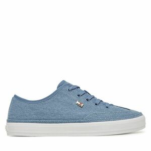 Sportcipők Tommy Hilfiger Washed Canvas Vulc Sneaker FW0FW08894 Kék kép