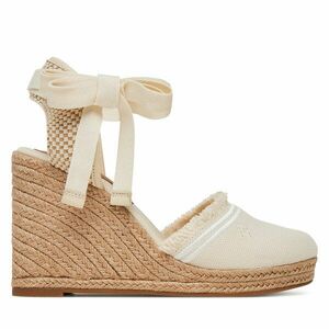 Espadrilles Tommy Hilfiger Fringe Canvas High Wedge FW0FW08878 Ekru kép