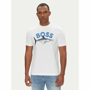 BOSS Póló Bossfish 50539196 Ekru Regular Fit kép