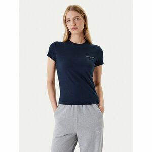 Tommy Jeans Póló Linear DW0DW21164 Sötétkék Slim Fit kép