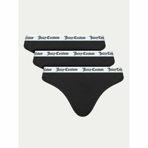 Juicy Couture 3 db tanga Diana JCLTH224571 Fekete kép