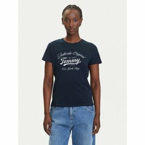 Tommy Jeans Póló Essential DW0DW21404 Sötétkék Regular Fit kép