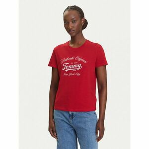 Tommy Jeans Póló Essential DW0DW21404 Piros Regular Fit kép