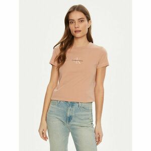 Calvin Klein Jeans Póló Monologo J20J223563 Rózsaszín Slim Fit kép