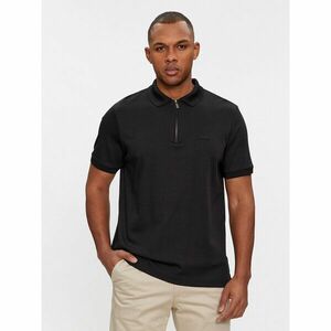 Calvin Klein Pólóing Smooth Cotton Welt Zip Polo K10K112754 Fekete Regular Fit kép