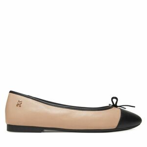 Balerina Tommy Hilfiger Toe Cap Leather Ballerina FW0FW08759 Ekru kép