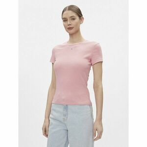 Tommy Jeans Póló Essential DW0DW17383 Rózsaszín Slim Fit kép