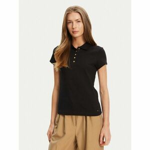Tommy Hilfiger Pólóing Gold Button WW0WW45768 Fekete Slim Fit kép