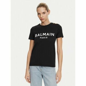 Balmain Póló BF1EF005BB02 Fekete Regular Fit kép