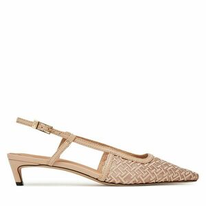 Szandál Tommy Hilfiger Mono Squared Toe Kitten Slingb FW0FW08746 Bézs kép